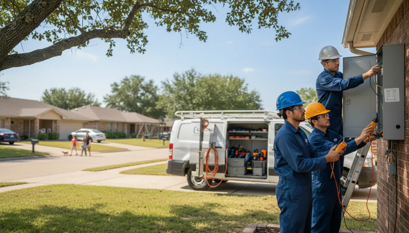 Certified electrician providing emergency electrical services in Dell, AR
